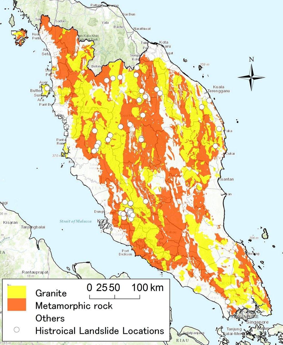 geologinen kartta malesia