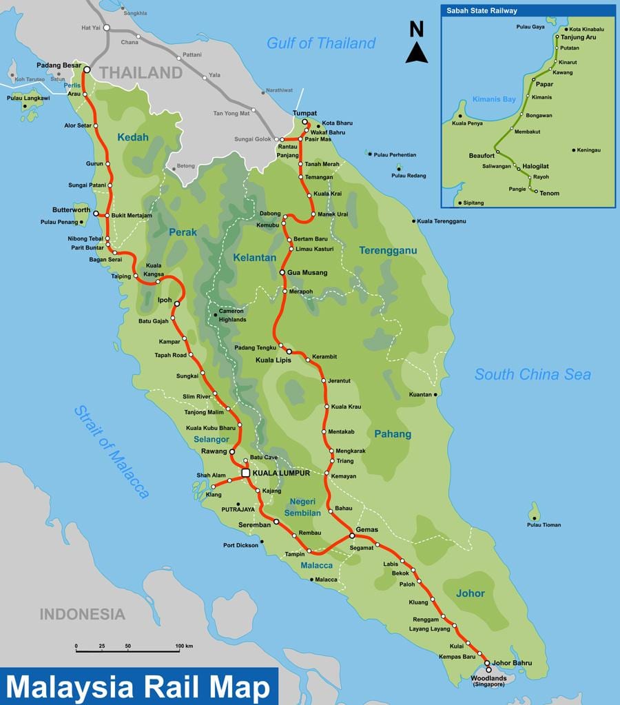malesia juna kartta 2016