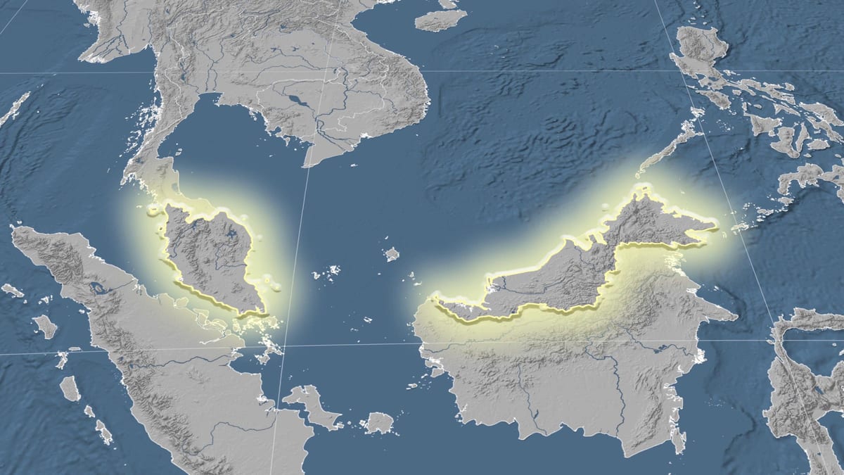 kartta malesia korkeus