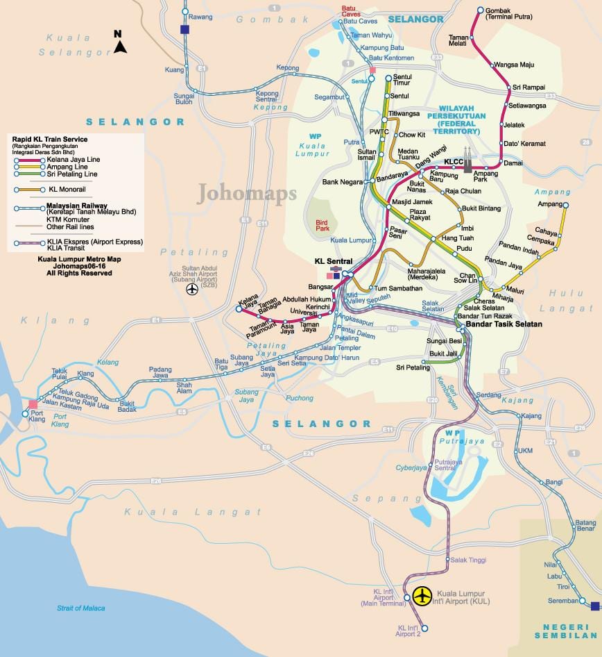 malesia metro kartta