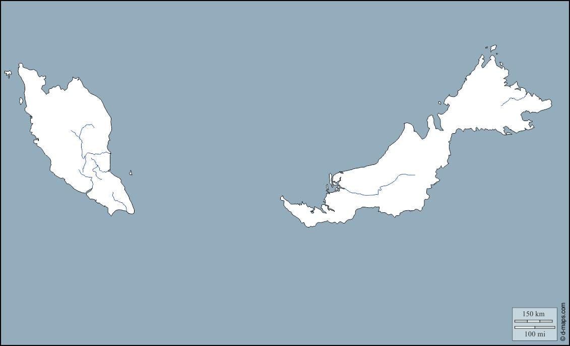 tyhjä kartta malesia