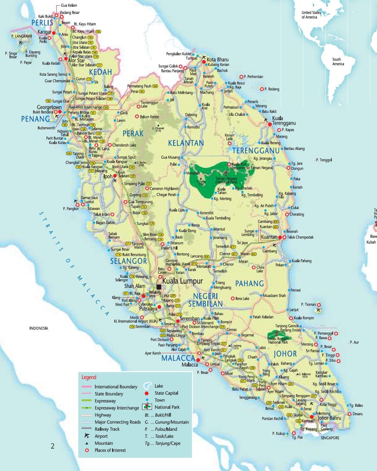- malesia road map ja valtatie opas