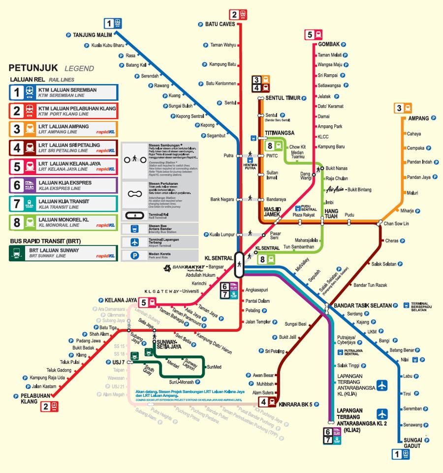 malesia mrt kartta 2016