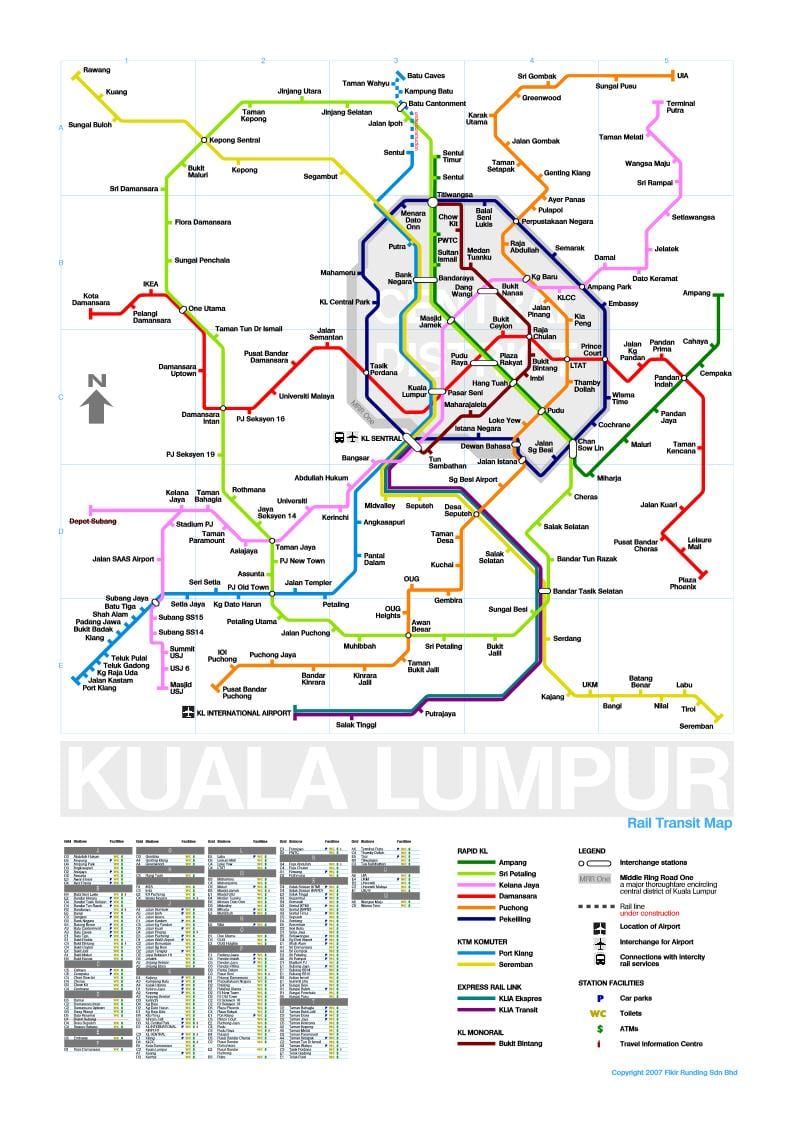 mrt linja 3 reitti kartta malesia