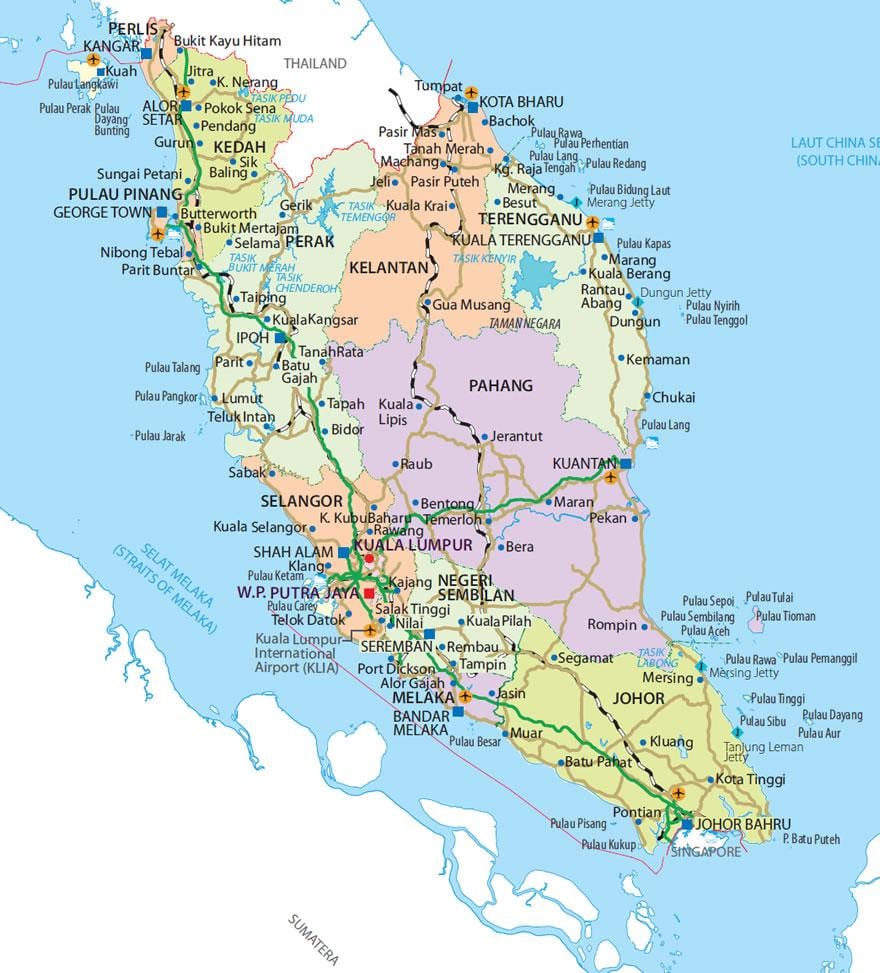 penisular malesia kartta