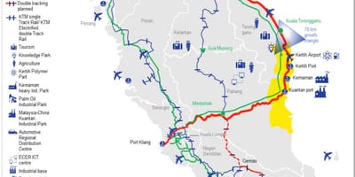 Malesia juna-asema kartta