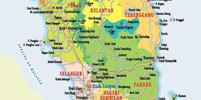 Kartta länsi-malesia