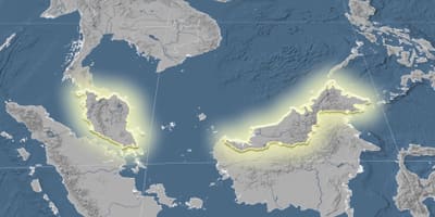 Kartta malesia korkeus 