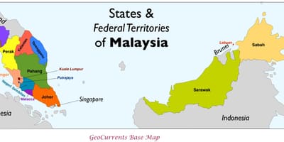 Kartta malesia maakunnassa