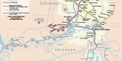 Malesia metro kartta