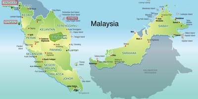 Kartta malesia beach resorts