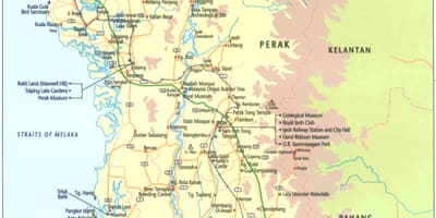 Kartta perak valtion malesiassa